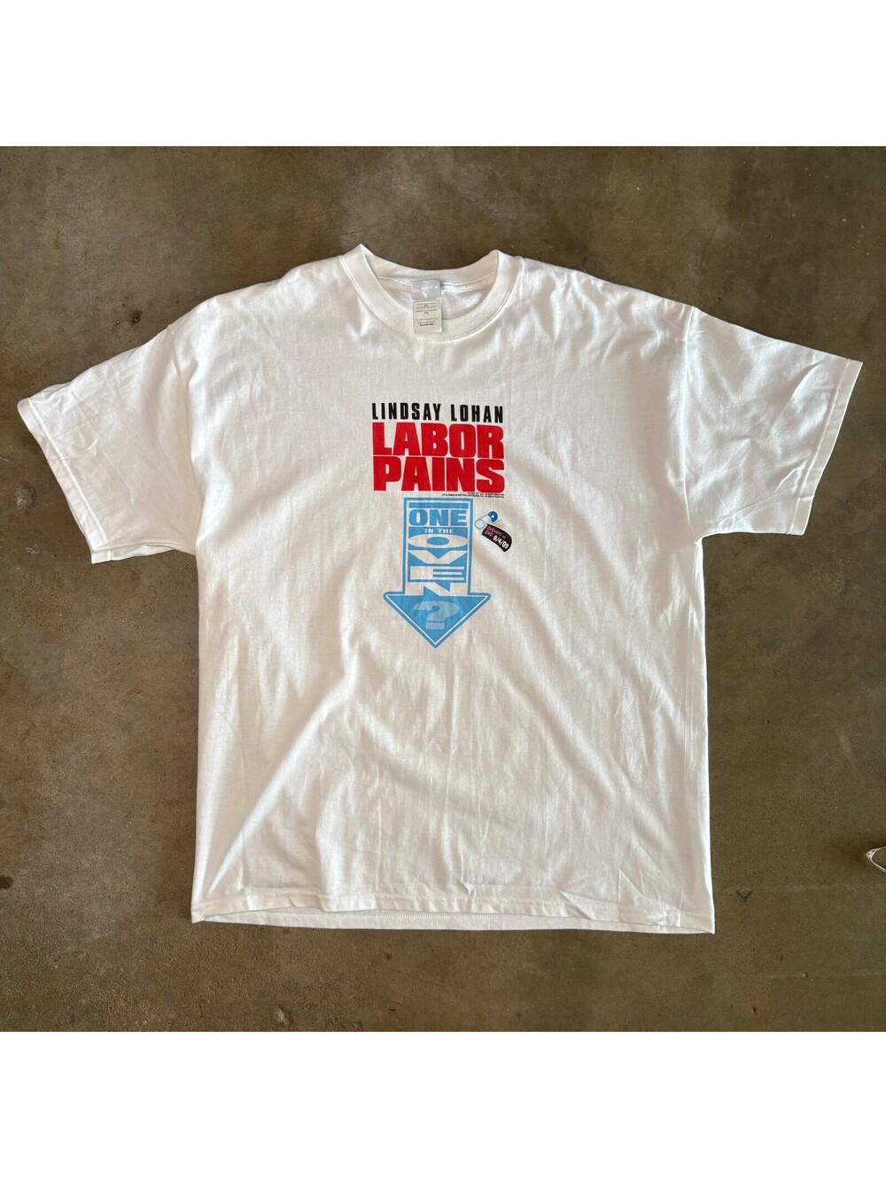Lindsay Lohan Labor Pains 2008 Movie Promo Graphic T-Shirt Unisex XL